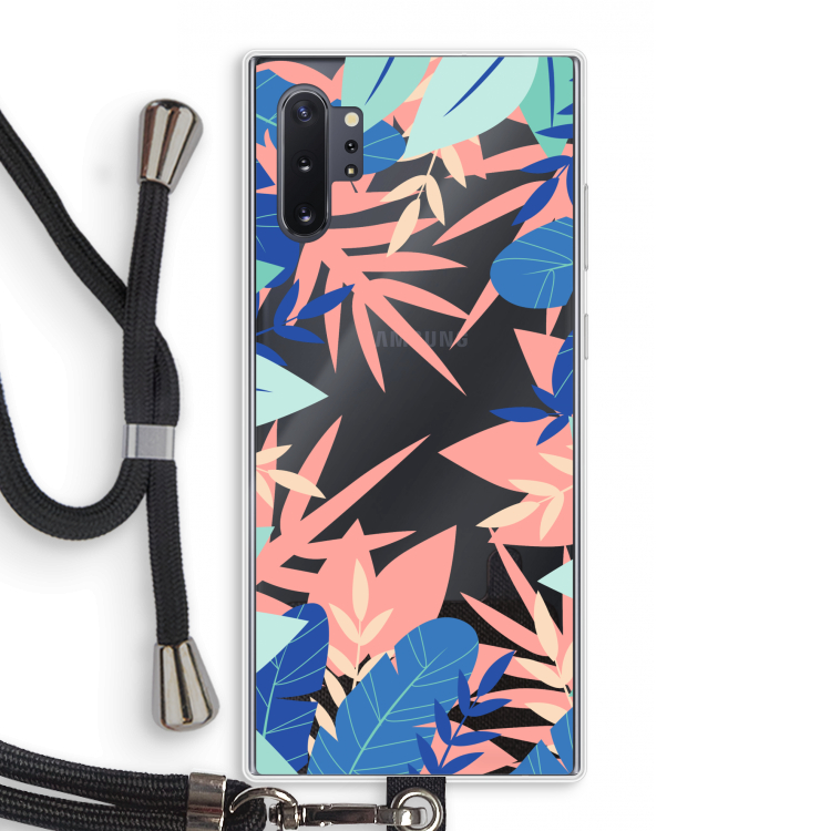 Tropisch: Samsung Galaxy Note 10 Plus Transparant Hoesje met koord