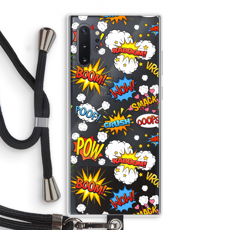 Pow Smack: Samsung Galaxy Note 10 Plus Transparant Hoesje met koord