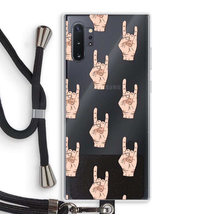 Rock: Samsung Galaxy Note 10 Plus Transparant Hoesje met koord