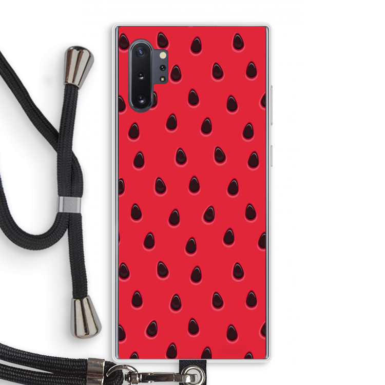 Watermelon: Samsung Galaxy Note 10 Plus Transparant Hoesje met koord