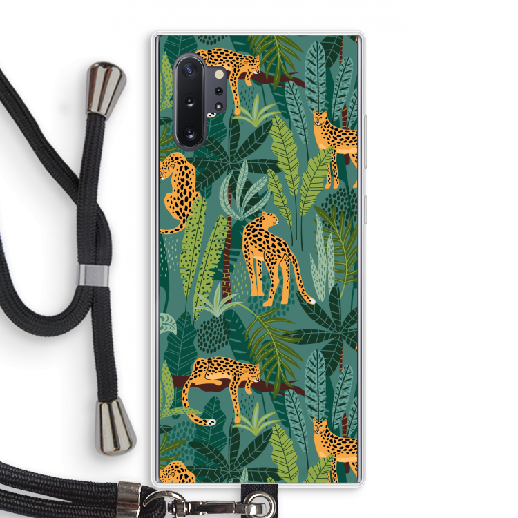 Luipaard 2: Samsung Galaxy Note 10 Plus Transparant Hoesje met koord
