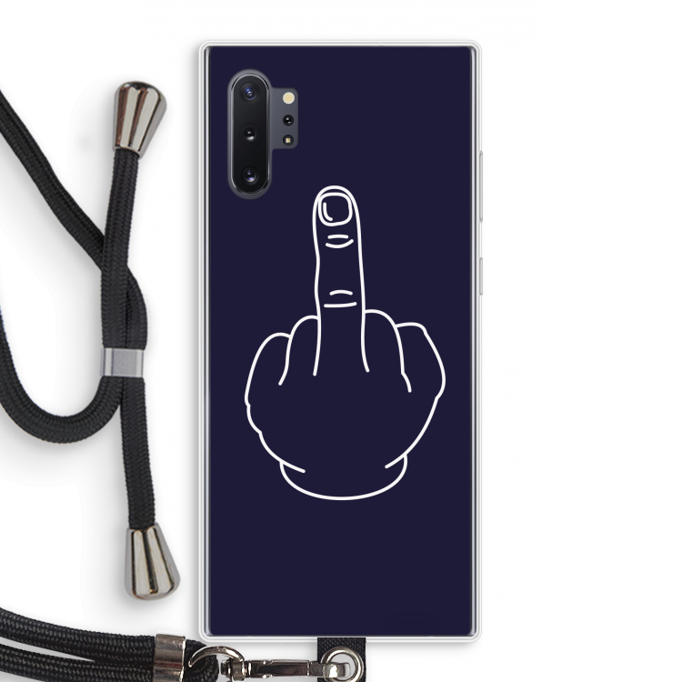 F**k U: Samsung Galaxy Note 10 Plus Transparant Hoesje met koord