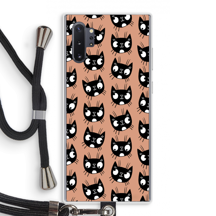 Kat: Samsung Galaxy Note 10 Plus Transparant Hoesje met koord