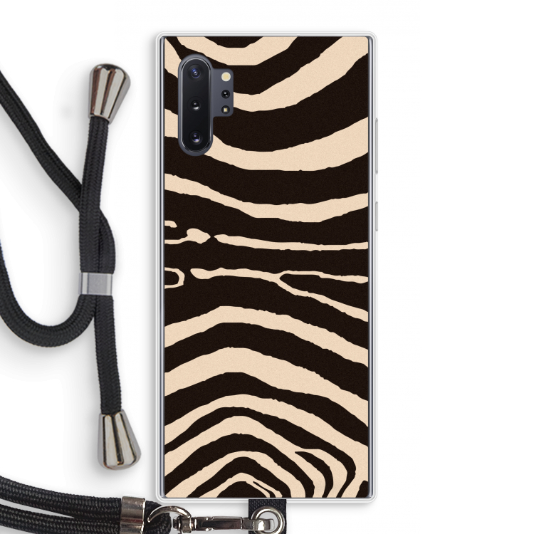 Arizona Zebra: Samsung Galaxy Note 10 Plus Transparant Hoesje met koord