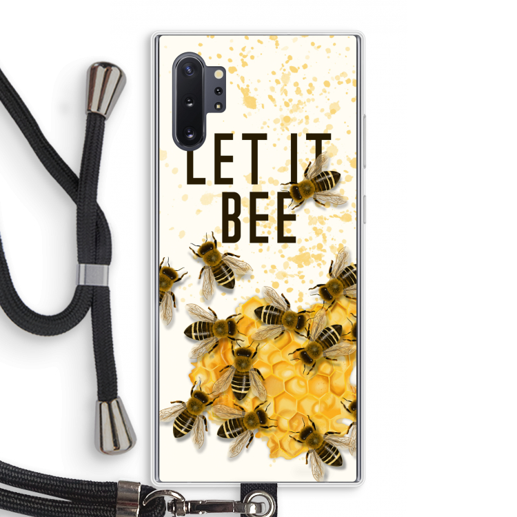 Let it bee: Samsung Galaxy Note 10 Plus Transparant Hoesje met koord
