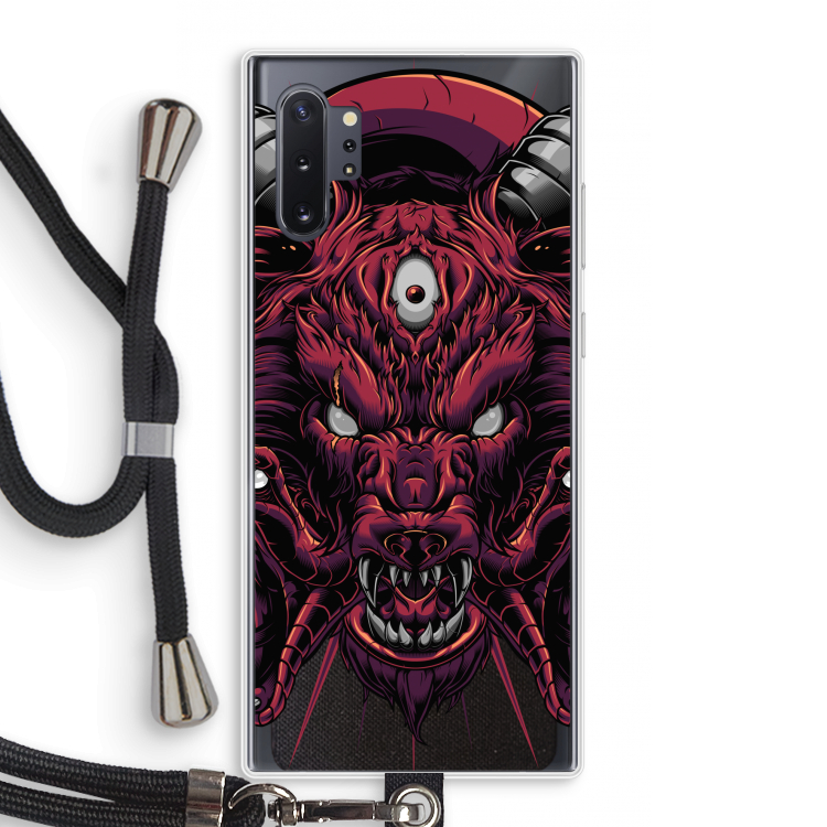 Hell Hound and Serpents: Samsung Galaxy Note 10 Plus Transparant Hoesje met koord