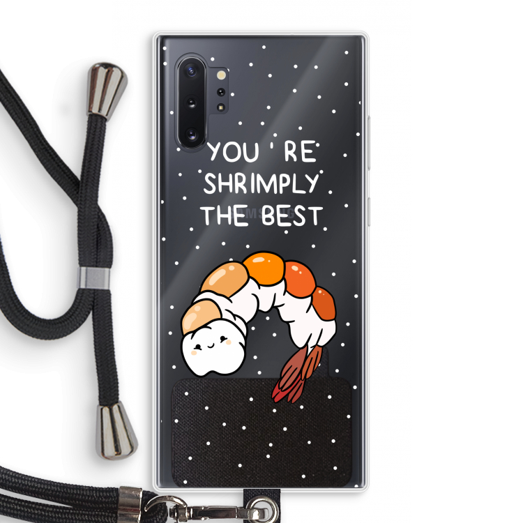 You're Shrimply The Best: Samsung Galaxy Note 10 Plus Transparant Hoesje met koord