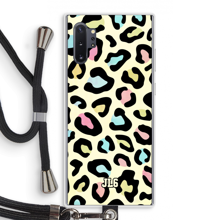 Leopard pattern: Samsung Galaxy Note 10 Plus Transparant Hoesje met koord