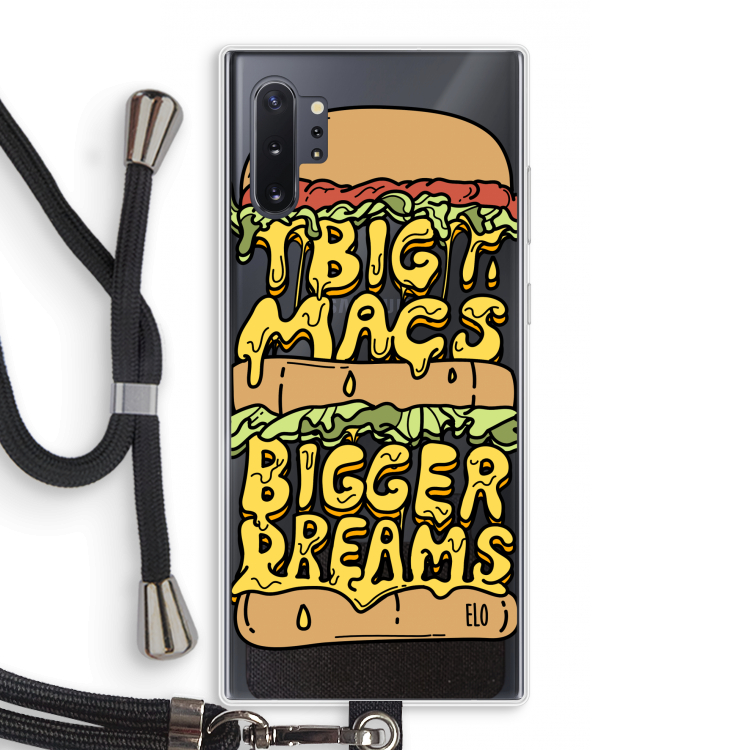 Big Macs Bigger Dreams: Samsung Galaxy Note 10 Plus Transparant Hoesje met koord