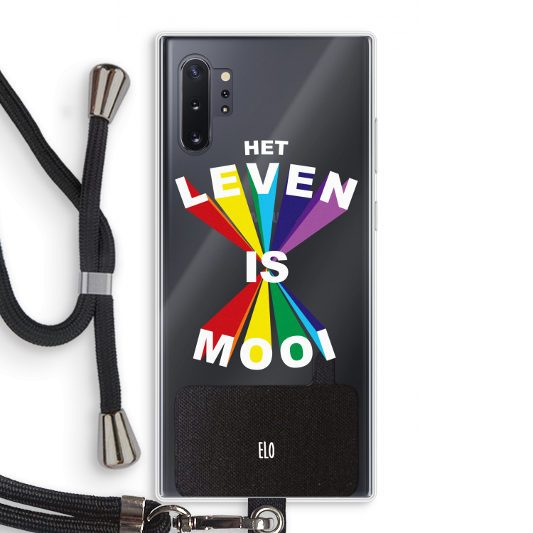 Het Leven Is Mooi: Samsung Galaxy Note 10 Plus Transparant Hoesje met koord
