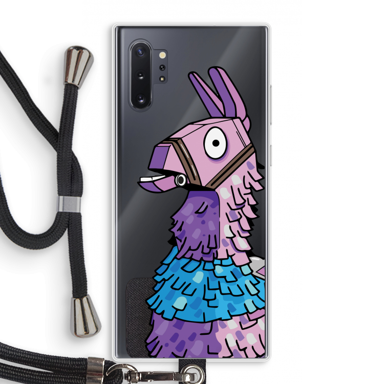Lama: Samsung Galaxy Note 10 Plus Transparant Hoesje met koord