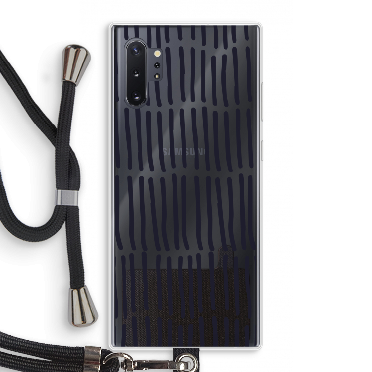 Moroccan stripes: Samsung Galaxy Note 10 Plus Transparant Hoesje met koord