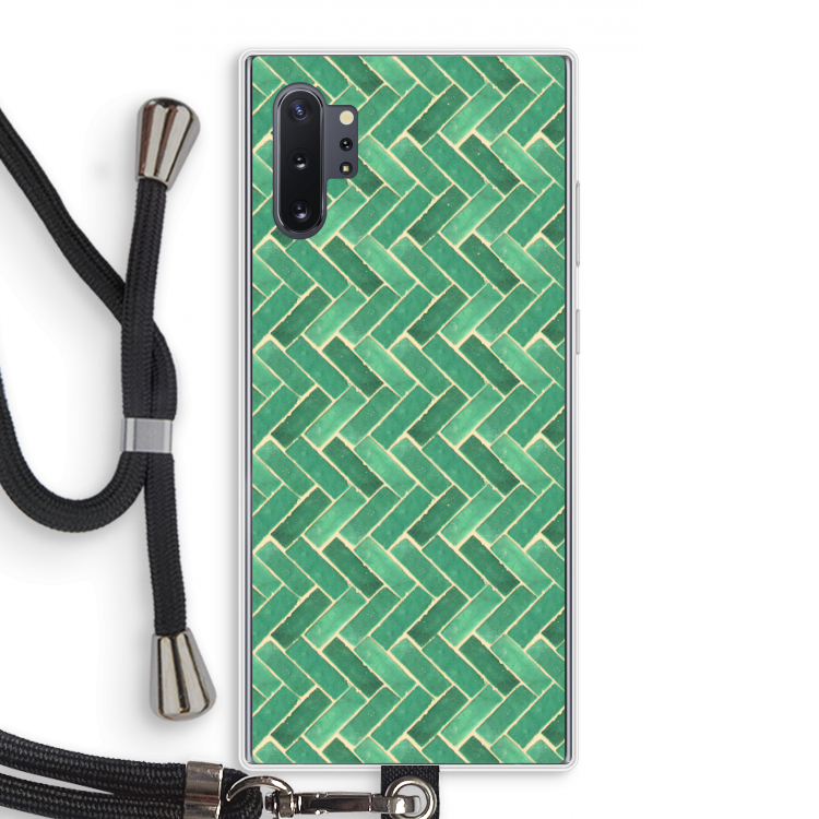 Moroccan tiles 2: Samsung Galaxy Note 10 Plus Transparant Hoesje met koord