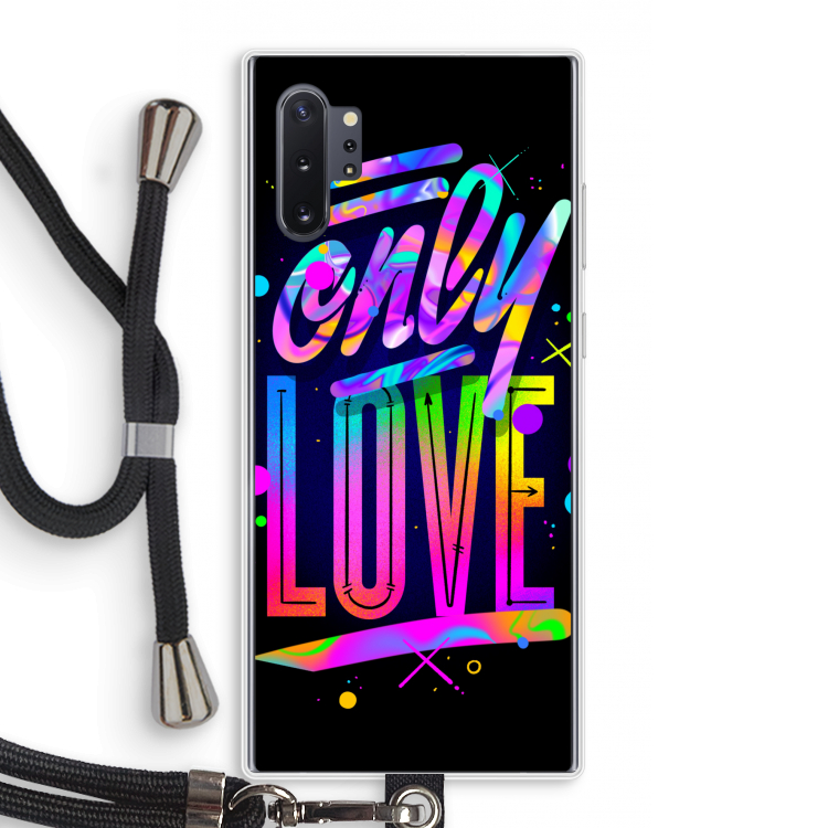 Only Love: Samsung Galaxy Note 10 Plus Transparant Hoesje met koord