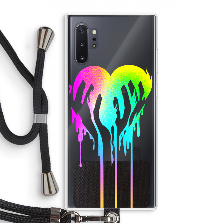 Hold My Heart: Samsung Galaxy Note 10 Plus Transparant Hoesje met koord