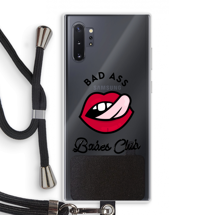 Badass Babes Club: Samsung Galaxy Note 10 Plus Transparant Hoesje met koord