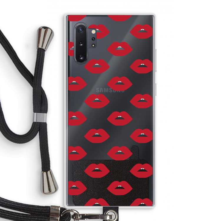 Lips: Samsung Galaxy Note 10 Plus Transparant Hoesje met koord