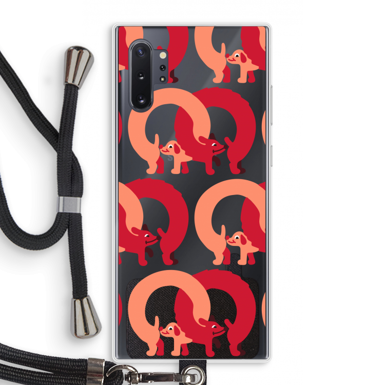 Dogs: Samsung Galaxy Note 10 Plus Transparant Hoesje met koord