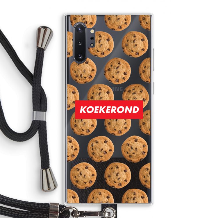 Koekerond: Samsung Galaxy Note 10 Plus Transparant Hoesje met koord