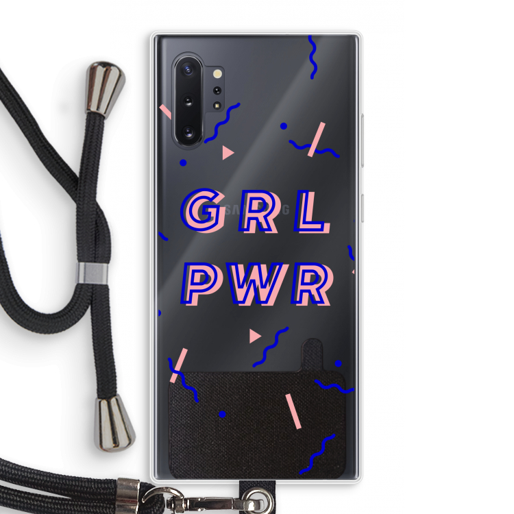 GRL PWR: Samsung Galaxy Note 10 Plus Transparant Hoesje met koord