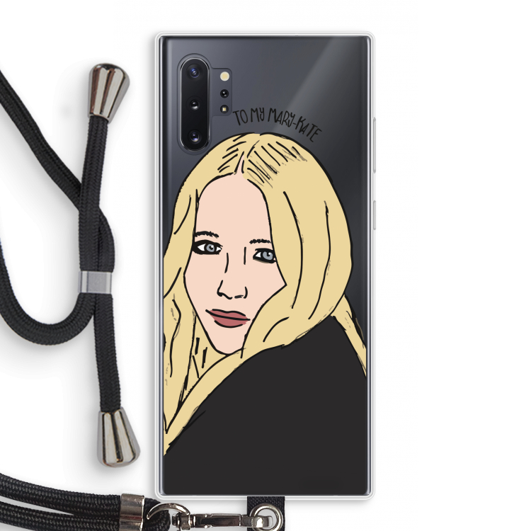 Mary Kate: Samsung Galaxy Note 10 Plus Transparant Hoesje met koord