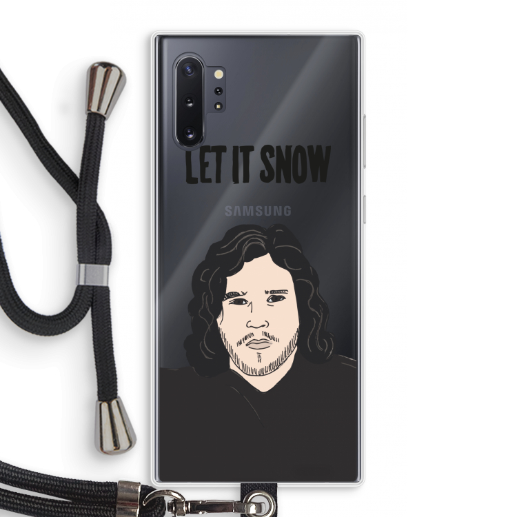 Let It Snow: Samsung Galaxy Note 10 Plus Transparant Hoesje met koord