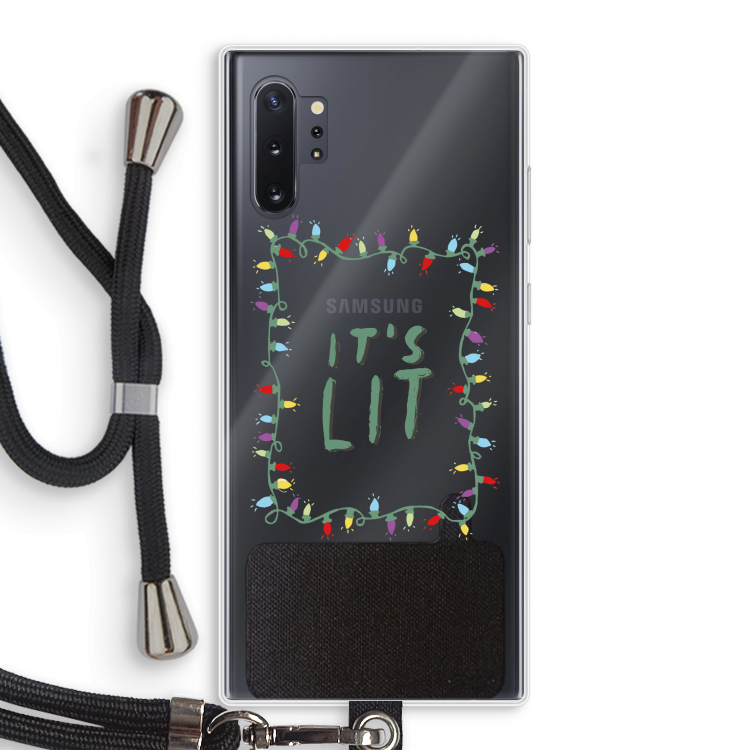 It's Lit: Samsung Galaxy Note 10 Plus Transparant Hoesje met koord