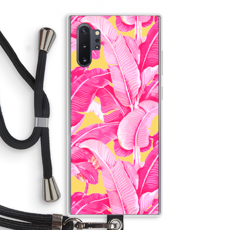 Pink Banana: Samsung Galaxy Note 10 Plus Transparant Hoesje met koord