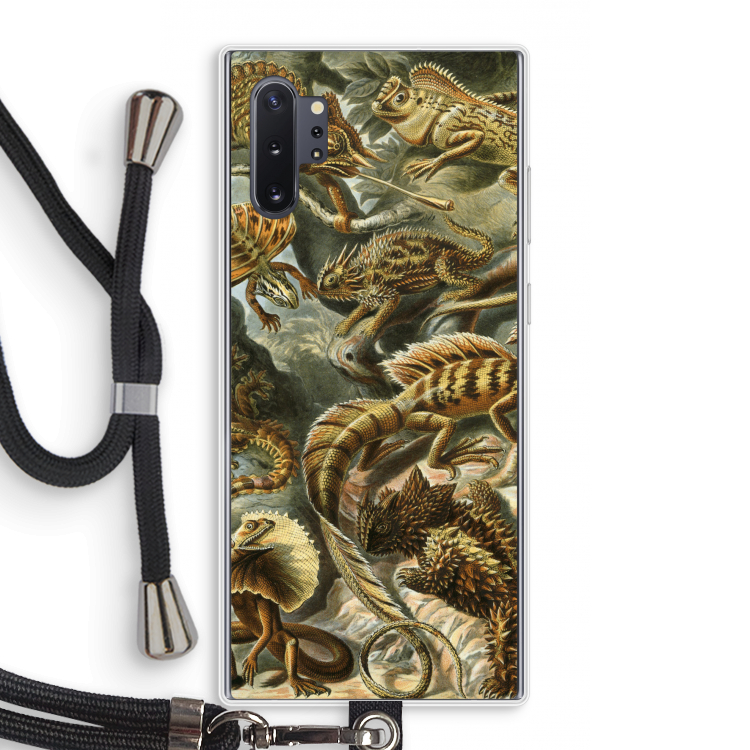 Haeckel Lacertilia: Samsung Galaxy Note 10 Plus Transparant Hoesje met koord