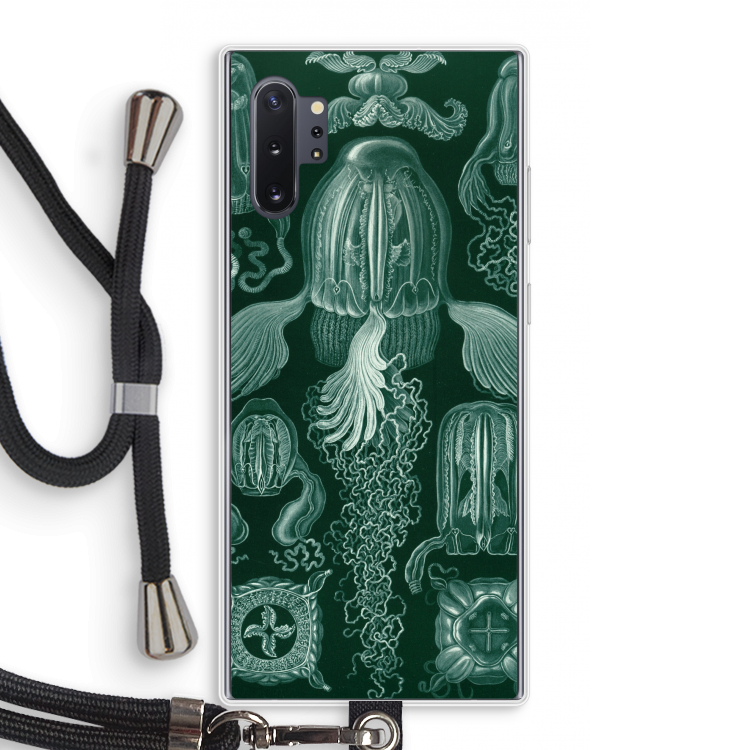 Haeckel Cubomedusae: Samsung Galaxy Note 10 Plus Transparant Hoesje met koord
