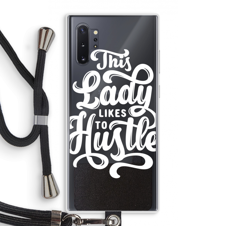 Hustle Lady: Samsung Galaxy Note 10 Plus Transparant Hoesje met koord
