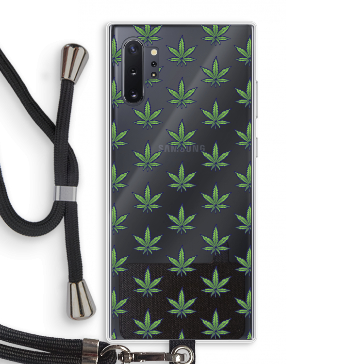 Weed: Samsung Galaxy Note 10 Plus Transparant Hoesje met koord
