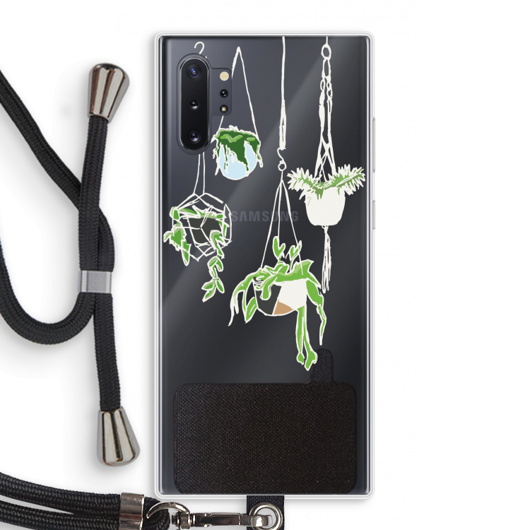 Hang In There: Samsung Galaxy Note 10 Plus Transparant Hoesje met koord
