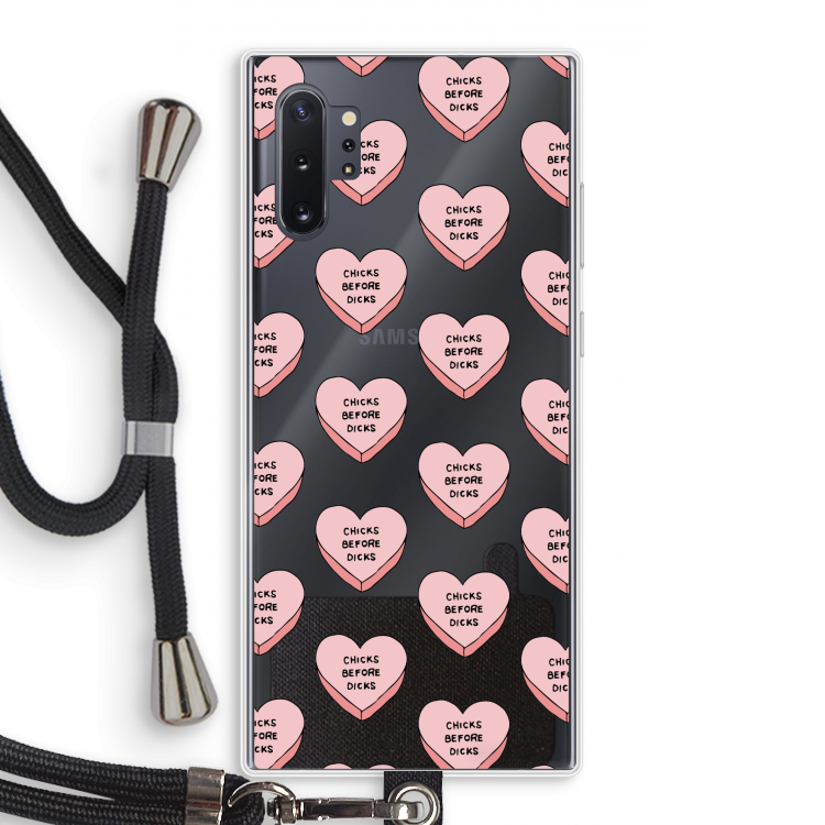 Chicks before dicks: Samsung Galaxy Note 10 Plus Transparant Hoesje met koord