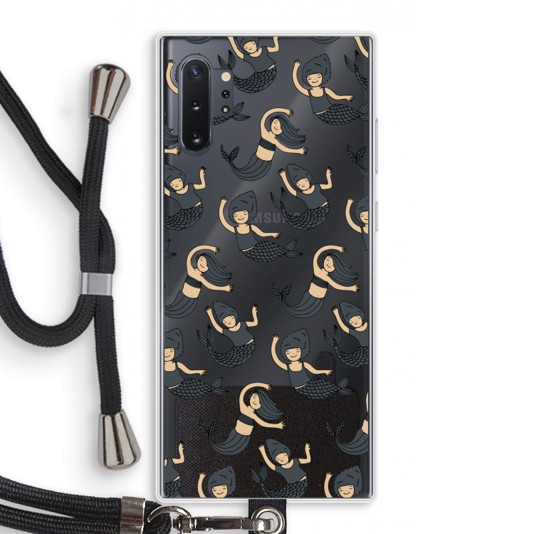 Zeemeermin: Samsung Galaxy Note 10 Plus Transparant Hoesje met koord