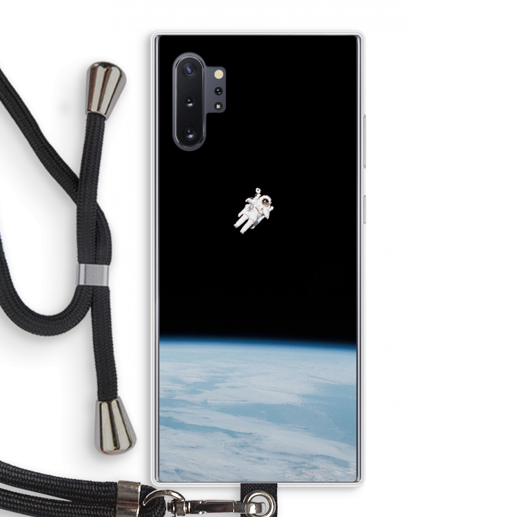Alone in Space: Samsung Galaxy Note 10 Plus Transparant Hoesje met koord