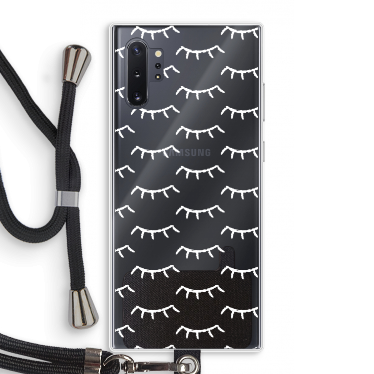 Wimpers: Samsung Galaxy Note 10 Plus Transparant Hoesje met koord