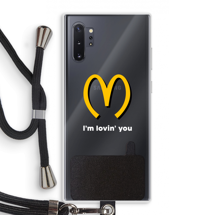 I'm lovin' you: Samsung Galaxy Note 10 Plus Transparant Hoesje met koord