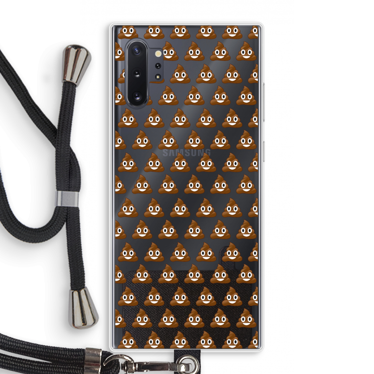 Poop emoji: Samsung Galaxy Note 10 Plus Transparant Hoesje met koord