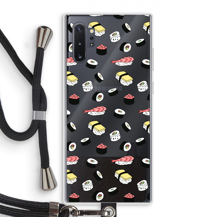 Sushi time: Samsung Galaxy Note 10 Plus Transparant Hoesje met koord