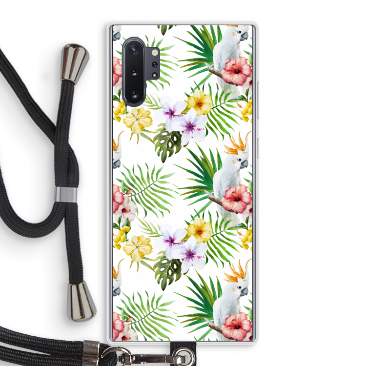 Gele kuif: Samsung Galaxy Note 10 Plus Transparant Hoesje met koord