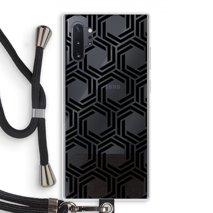 Geometrisch patroon: Samsung Galaxy Note 10 Plus Transparant Hoesje met koord