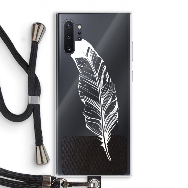 Pluim: Samsung Galaxy Note 10 Plus Transparant Hoesje met koord