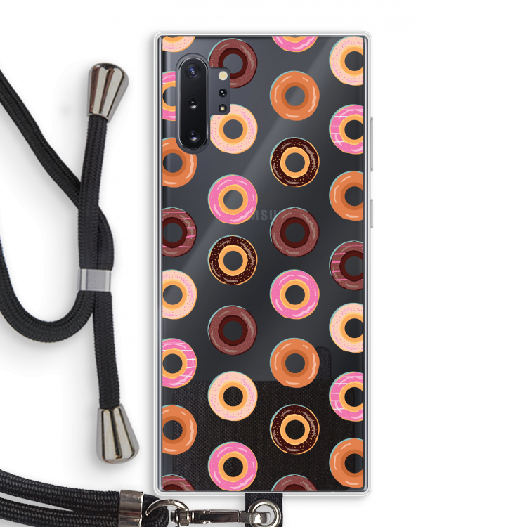 Donuts: Samsung Galaxy Note 10 Plus Transparant Hoesje met koord