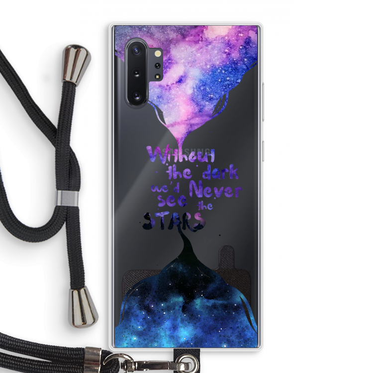 Stars quote: Samsung Galaxy Note 10 Plus Transparant Hoesje met koord