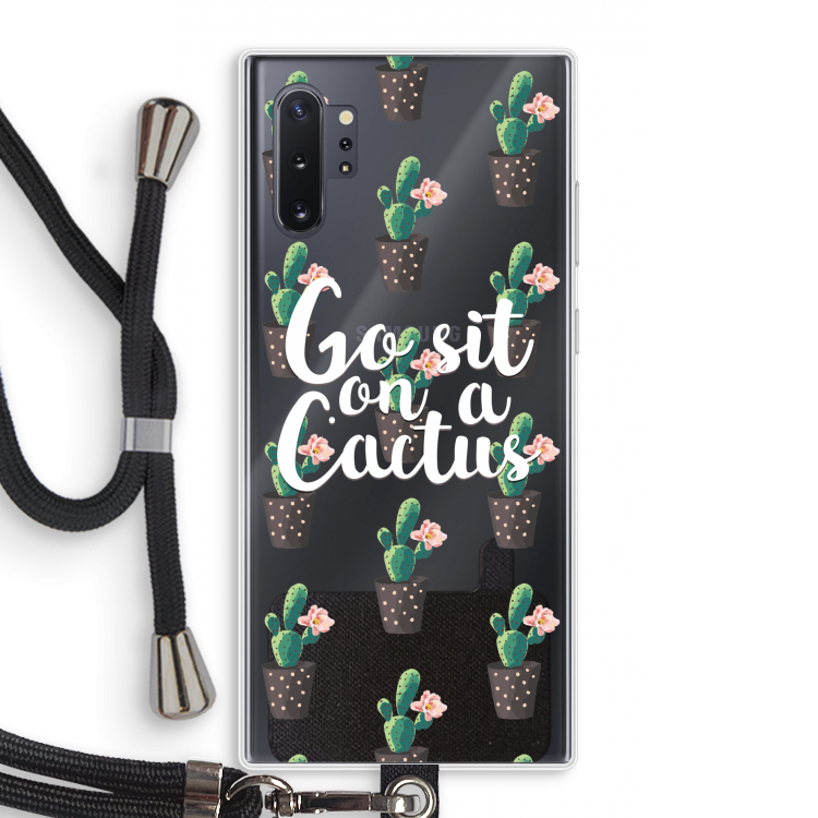 Cactus quote: Samsung Galaxy Note 10 Plus Transparant Hoesje met koord