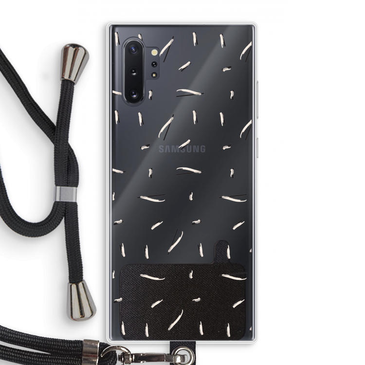 Hipster stripes: Samsung Galaxy Note 10 Plus Transparant Hoesje met koord