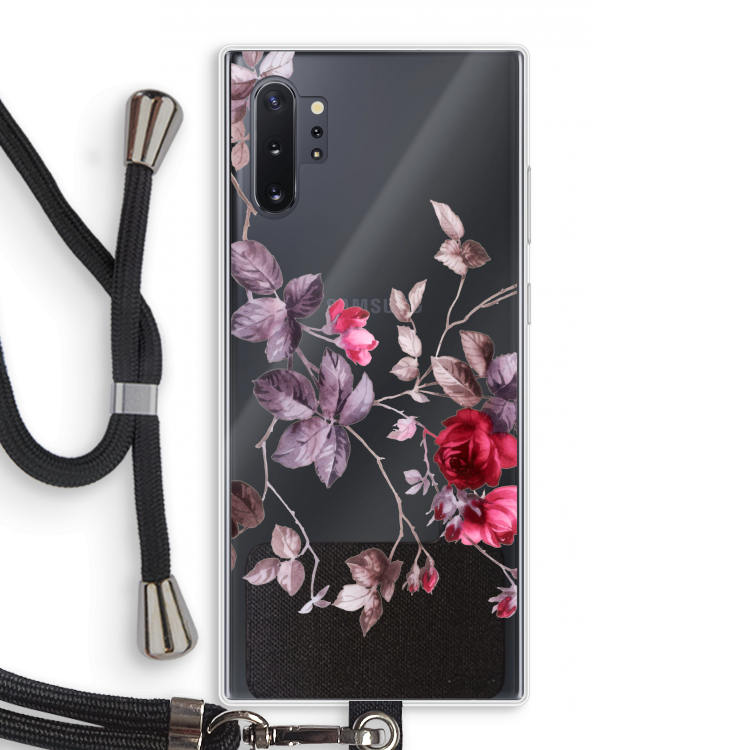 Mooie bloemen: Samsung Galaxy Note 10 Plus Transparant Hoesje met koord