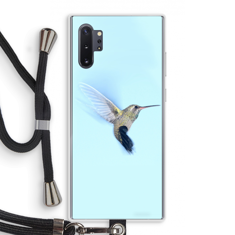 Kolibri: Samsung Galaxy Note 10 Plus Transparant Hoesje met koord