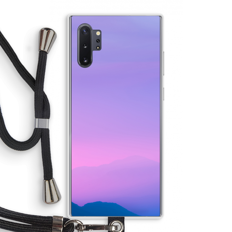 Sunset pastel: Samsung Galaxy Note 10 Plus Transparant Hoesje met koord